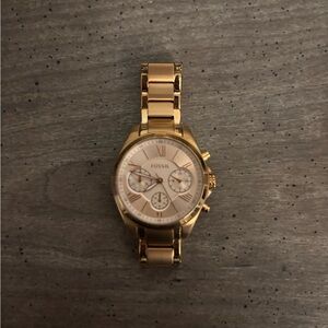 Fossil Rose Gold Chronograph Watch
